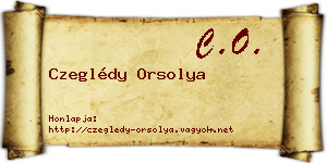 Czeglédy Orsolya névjegykártya
