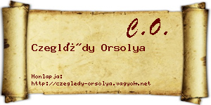 Czeglédy Orsolya névjegykártya