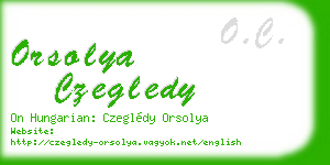 orsolya czegledy business card