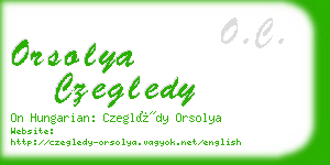 orsolya czegledy business card